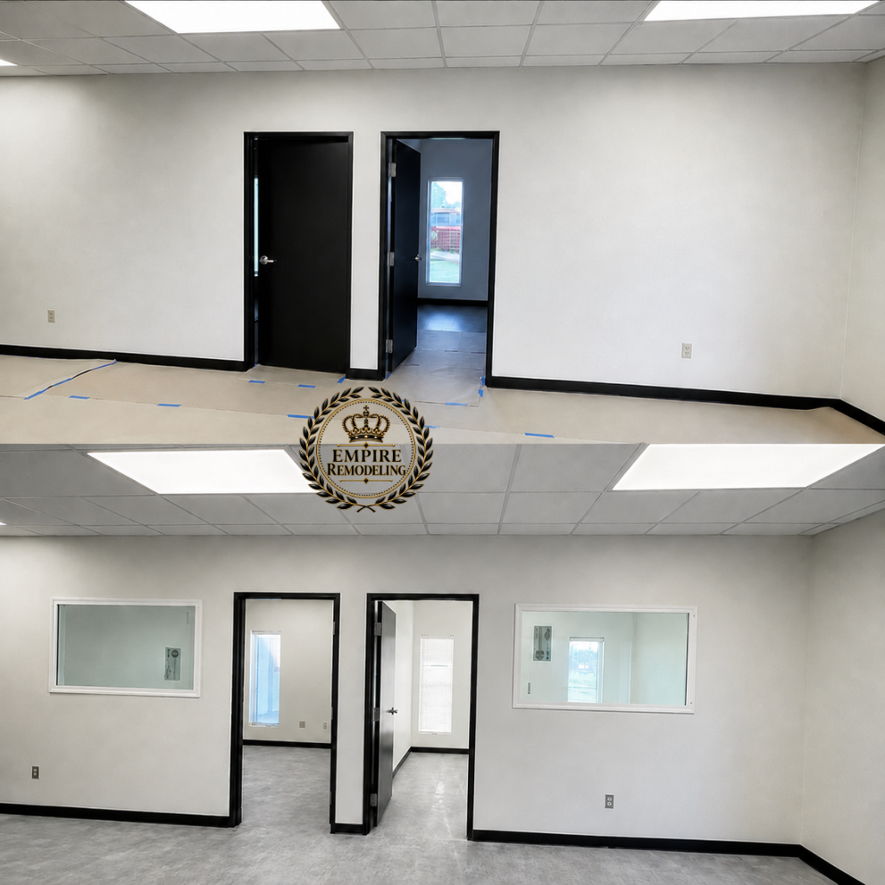 Commercial interior before and after by Empire Remodeling